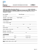 Owner/ New Resident Info Form